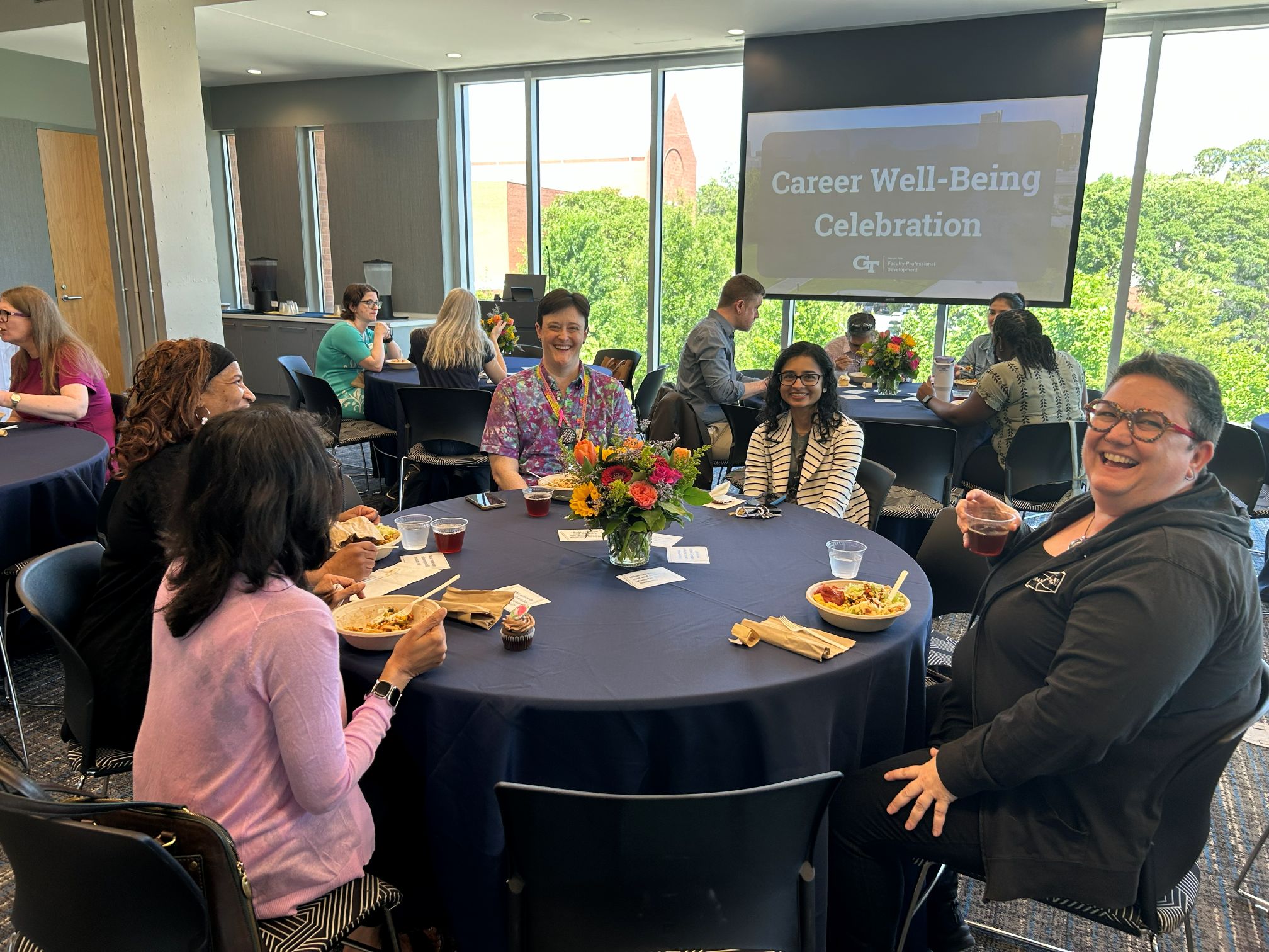 Photo of attendees smiling at the OFPD Career Well-Being Celebration in April 2026