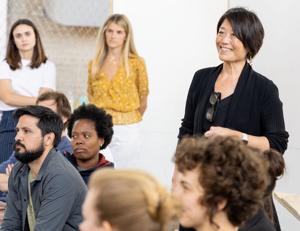 Julie Kim is featured in her studio class.